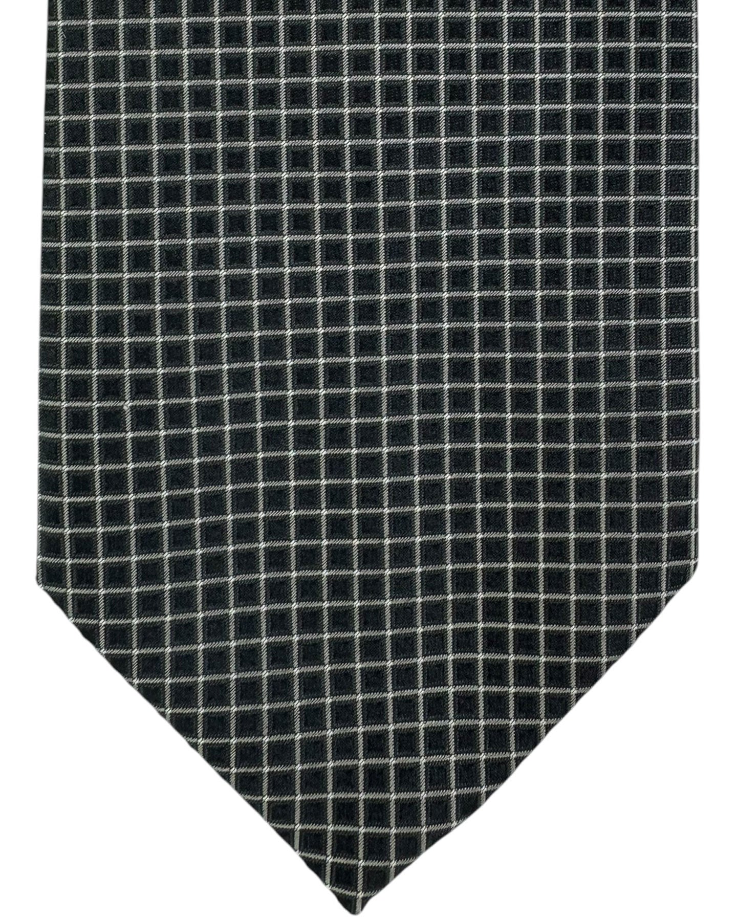 Brioni SilkTie Black Silver Design