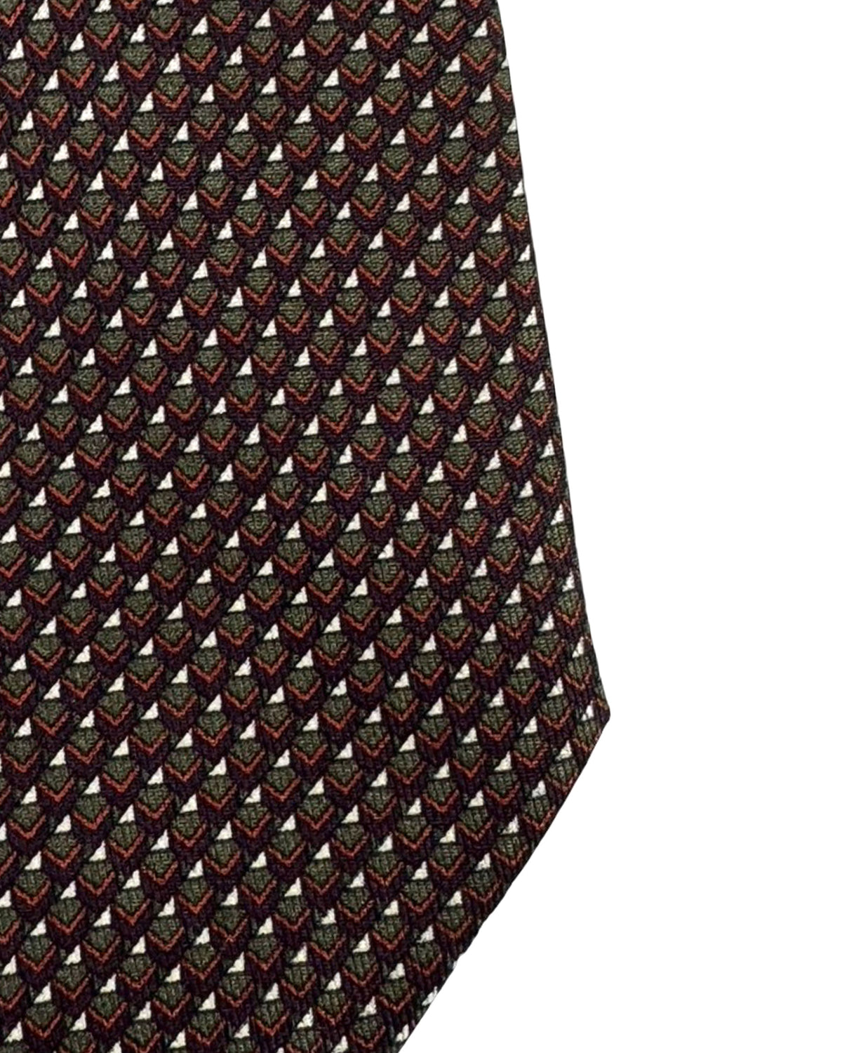 Brioni Tie Brown Gray Micro Design
