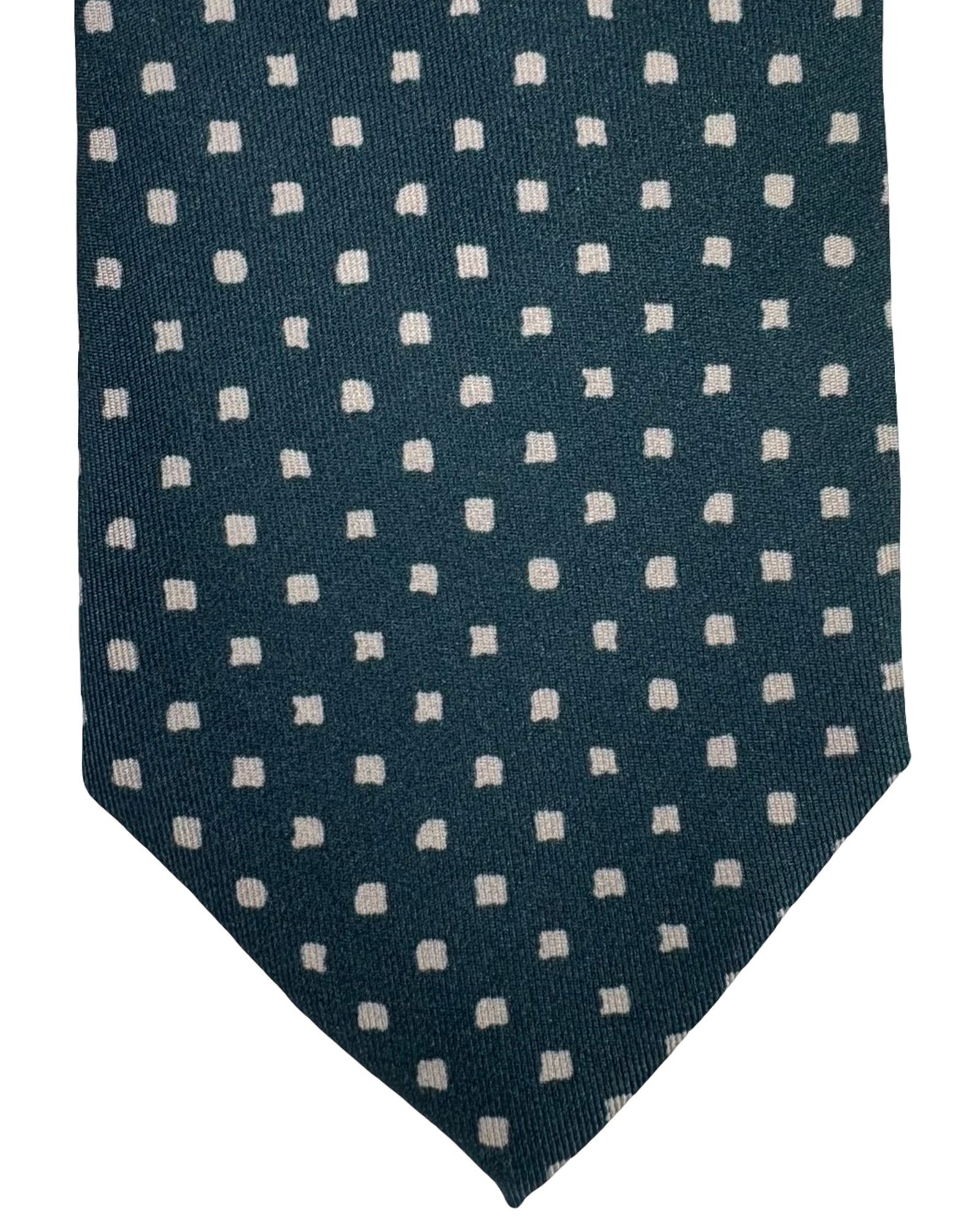 Brioni Tie Gray Tan Geometric Design