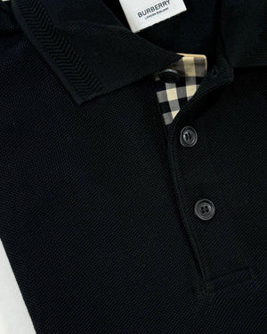 Burberry Men Polo Shirt Eddie Black Cottontail  XL SALE