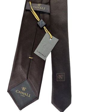 Canali Tie Solid Brown