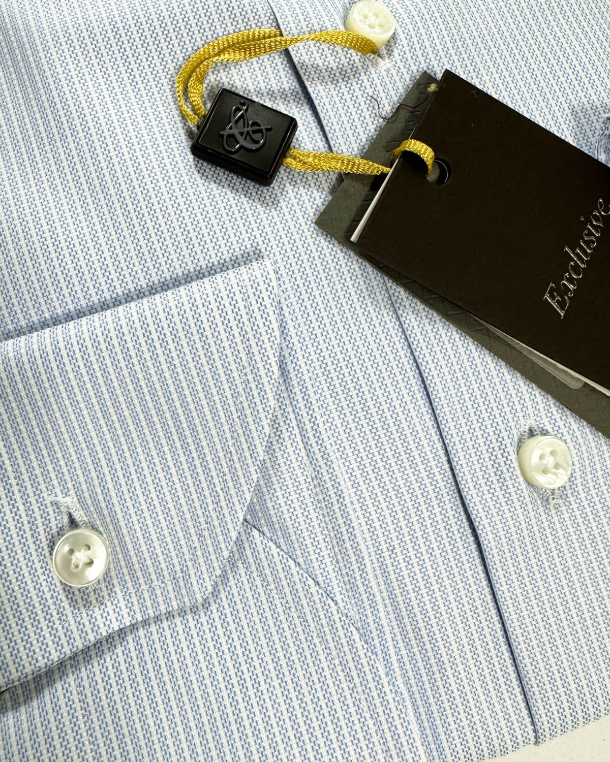 Canali Dress Shirt Exclusive Blue White 