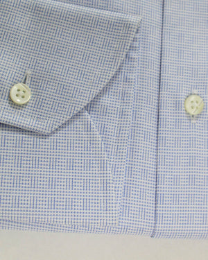 Canali Dress Shirt Exclusive White Royal Blue