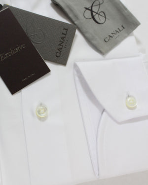 Canali Dress Shirt White New