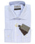 Canali Dress Shirt White Blue Windowpane