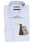 Canali Dress Shirt White Navy Stripes Exclusive Collection 
