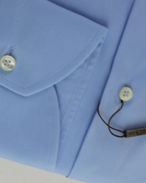 Canali Dress Shirt Medium Blue 