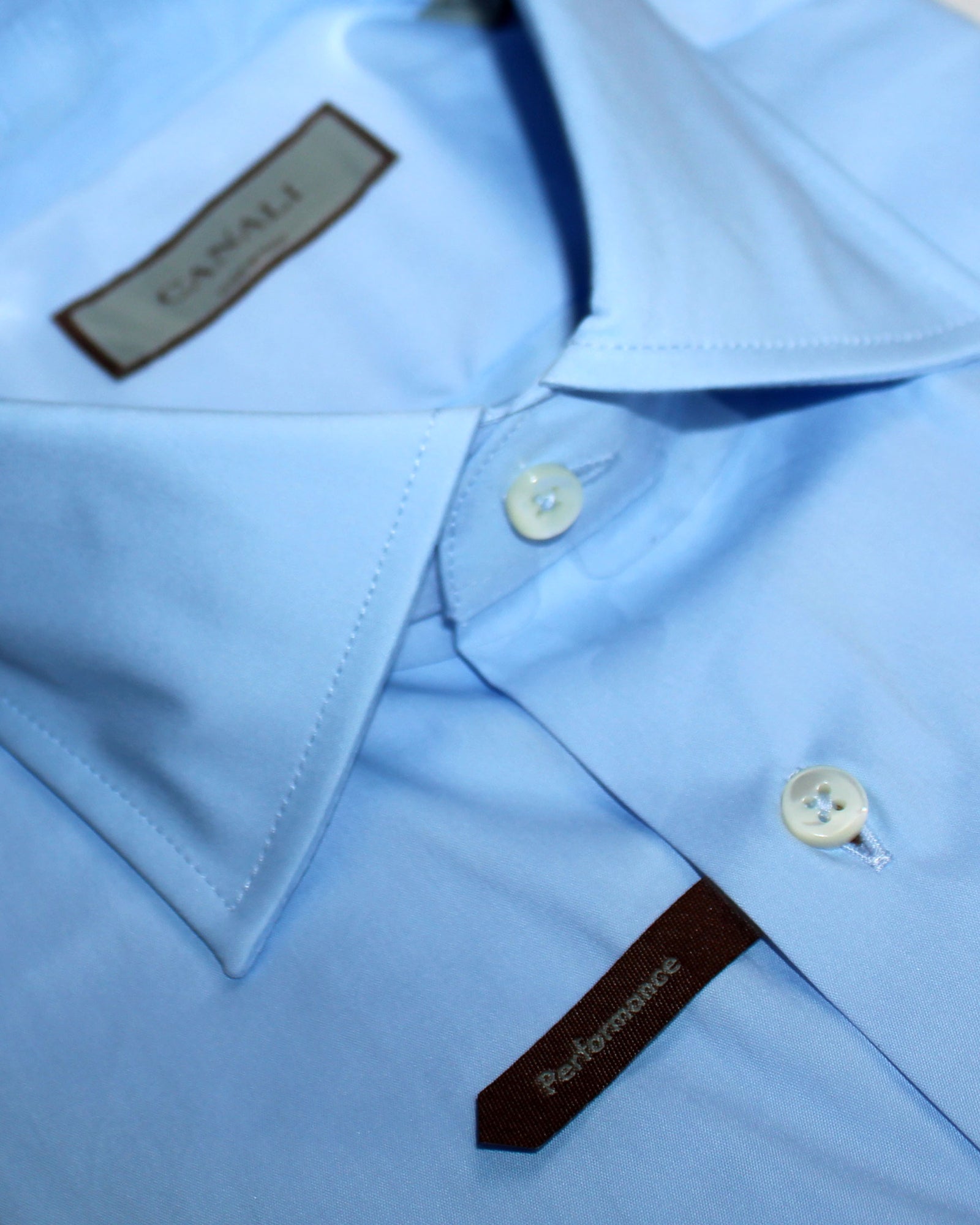 Canali Dress Shirt Medium Blue 