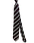 Canali Silk Tie Dark Brown Gray Stripes Pattern - Classic Italian