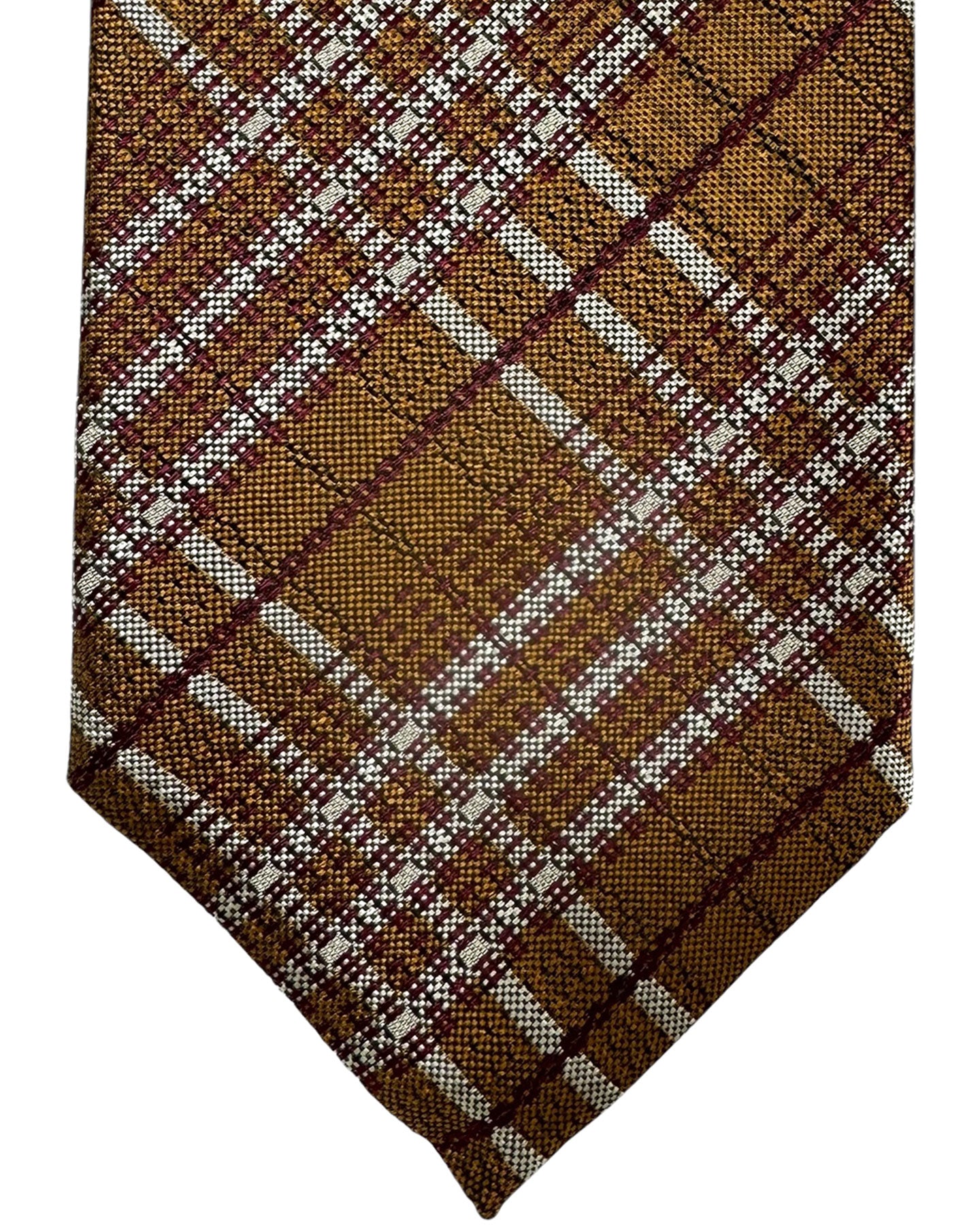 Canali Silk Tie Olive Glen Check - 2024 Collection