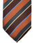 Canali Silk Tie Rust Orange Brown Blue Stripes - NEW 2024 Collection