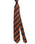 Canali Silk Tie Rust Orange Brown Blue Stripes - NEW 2024 Collection