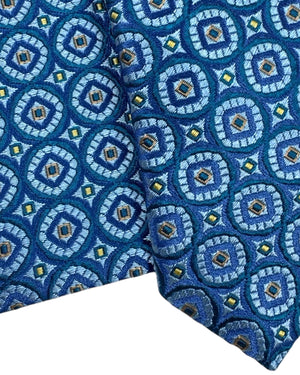 Canali Silk Tie Blue Medallion
