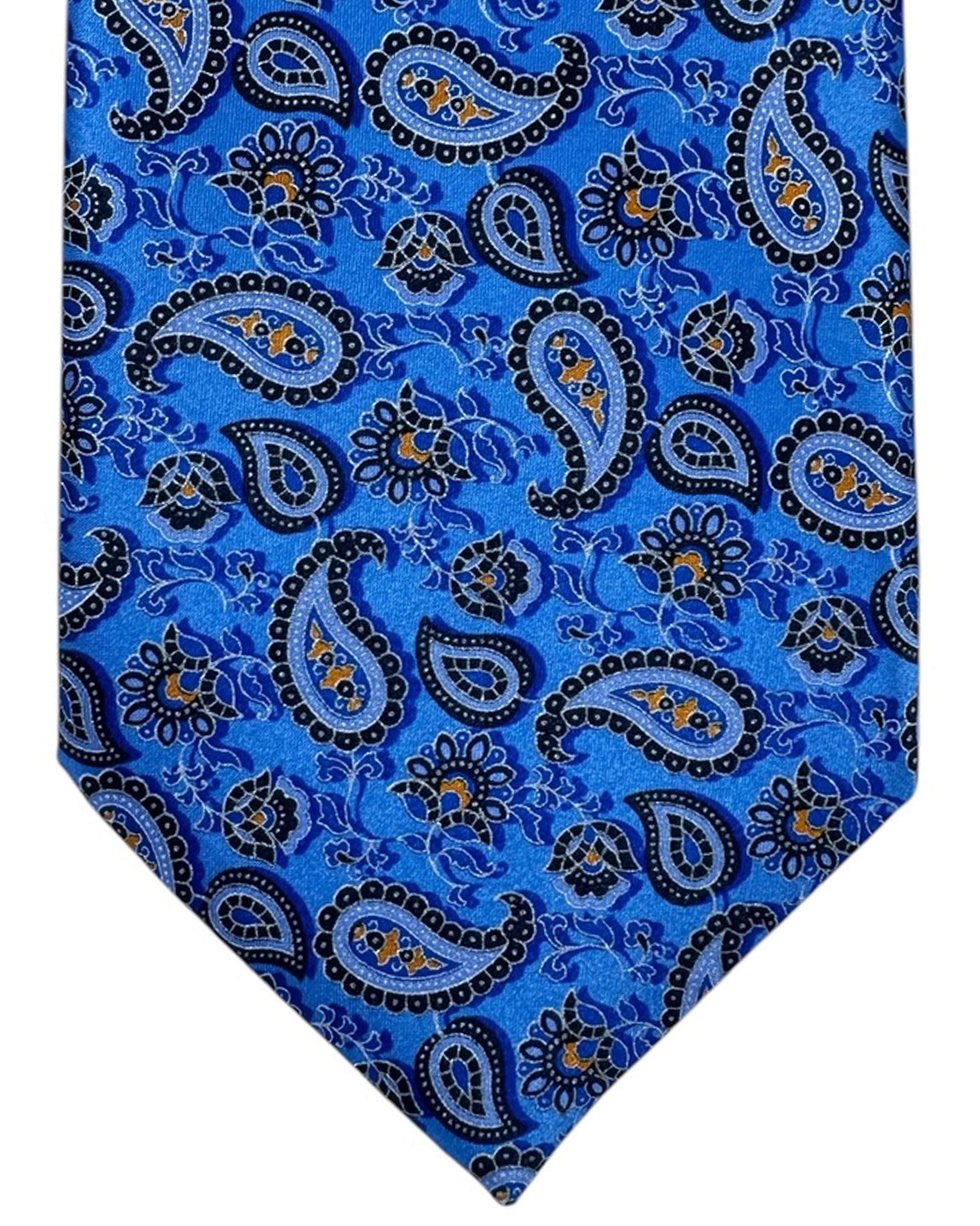 Canali Tie Blue Paisley Design