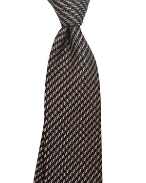Canali Tie Black Brown Silver New