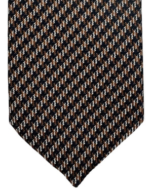Canali Tie Black Brown Silver Design