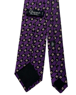 Charvet Paris Tie Purple Pink Diamonds