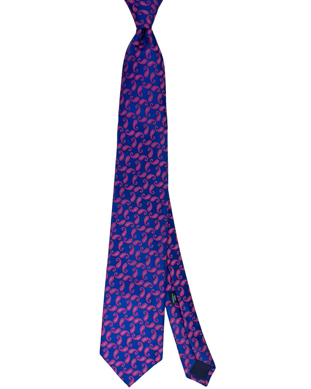 Charvet Paris Tie  Navy Red Blue Paisley