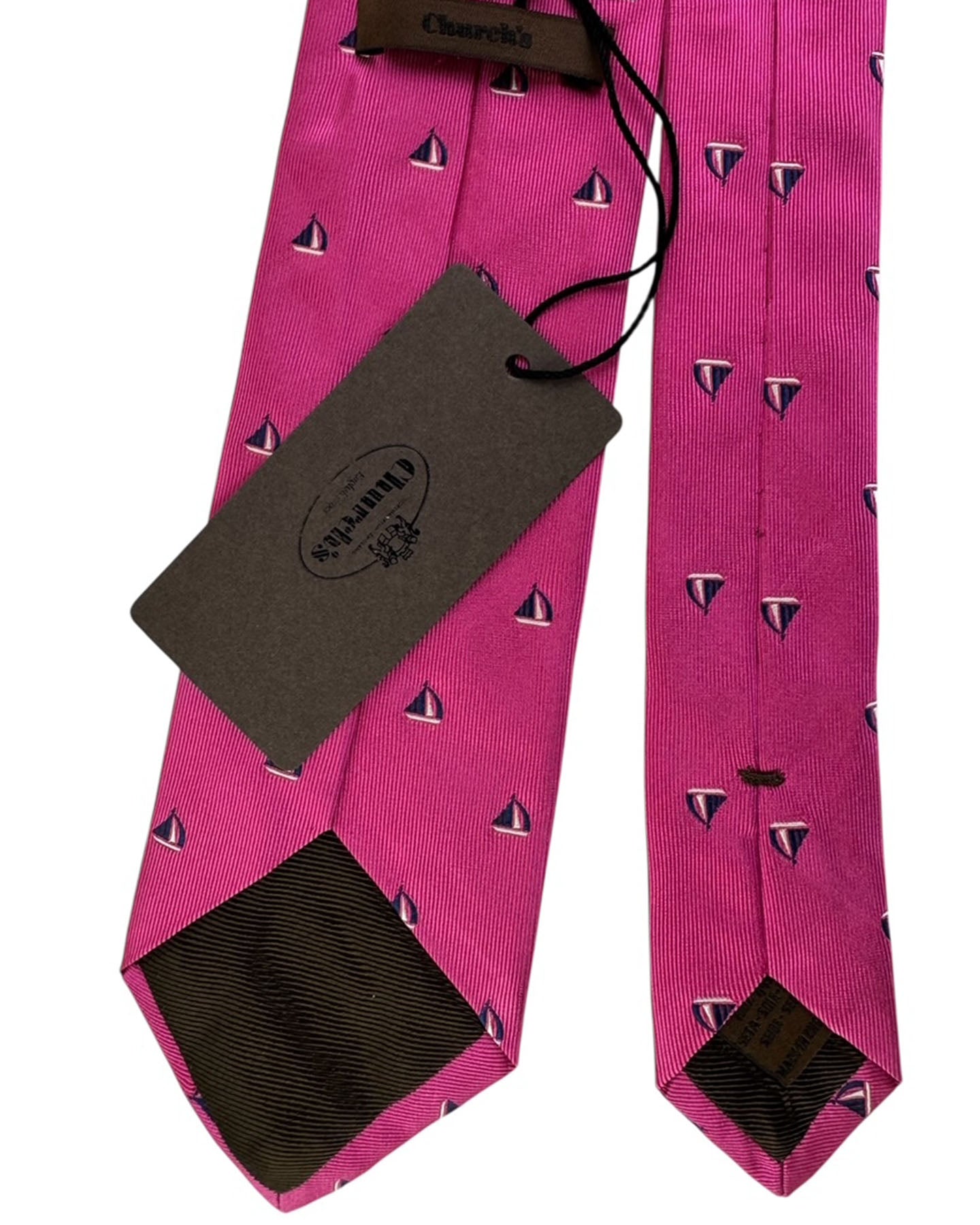 Church's Tie Hot Pink Sailboat Novelty SALE