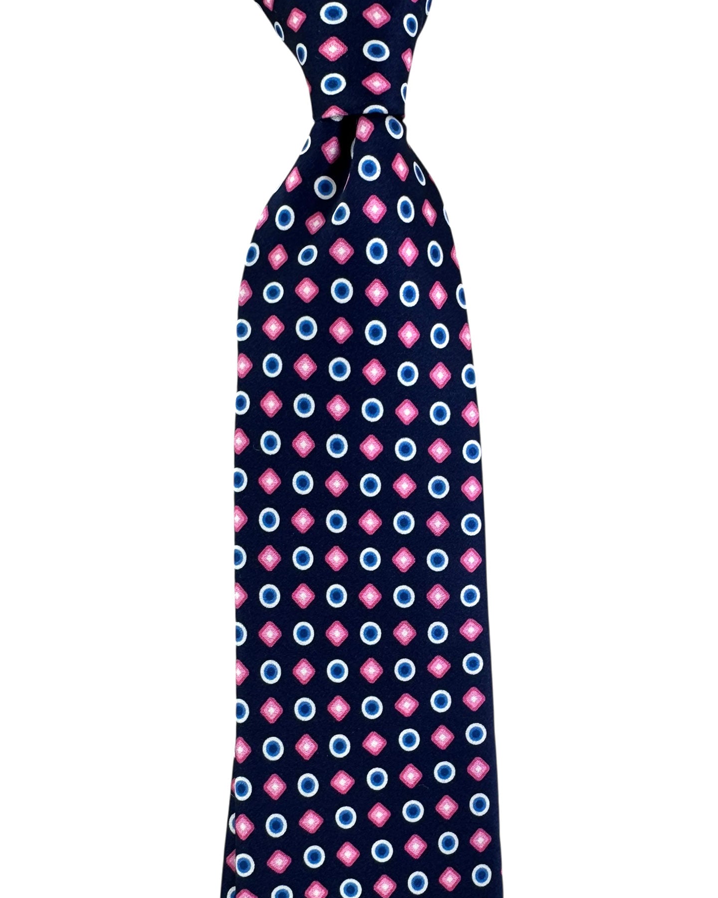 Church's Tie Navy Pink Geometric 