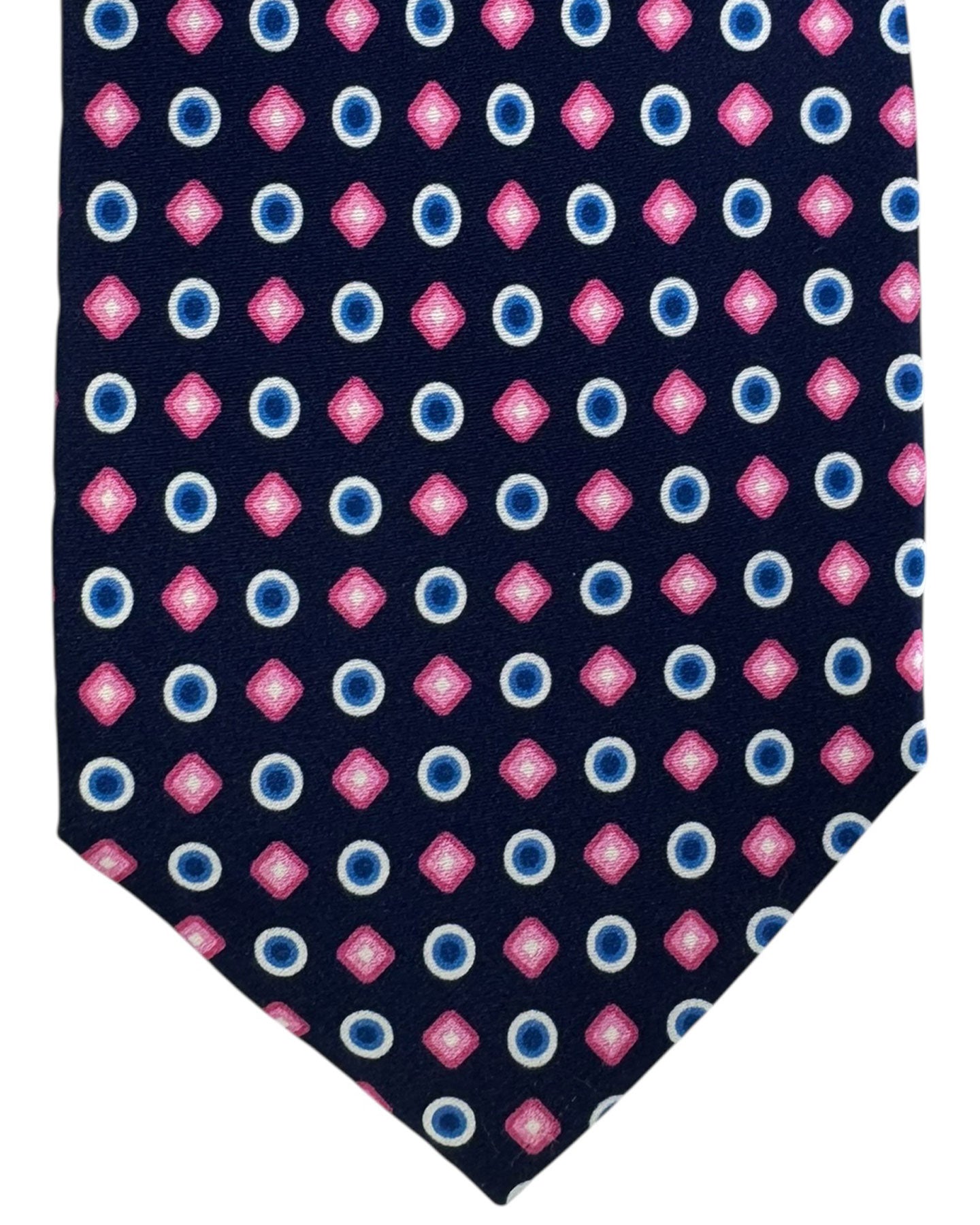 Church's Tie Navy Pink Geometric 