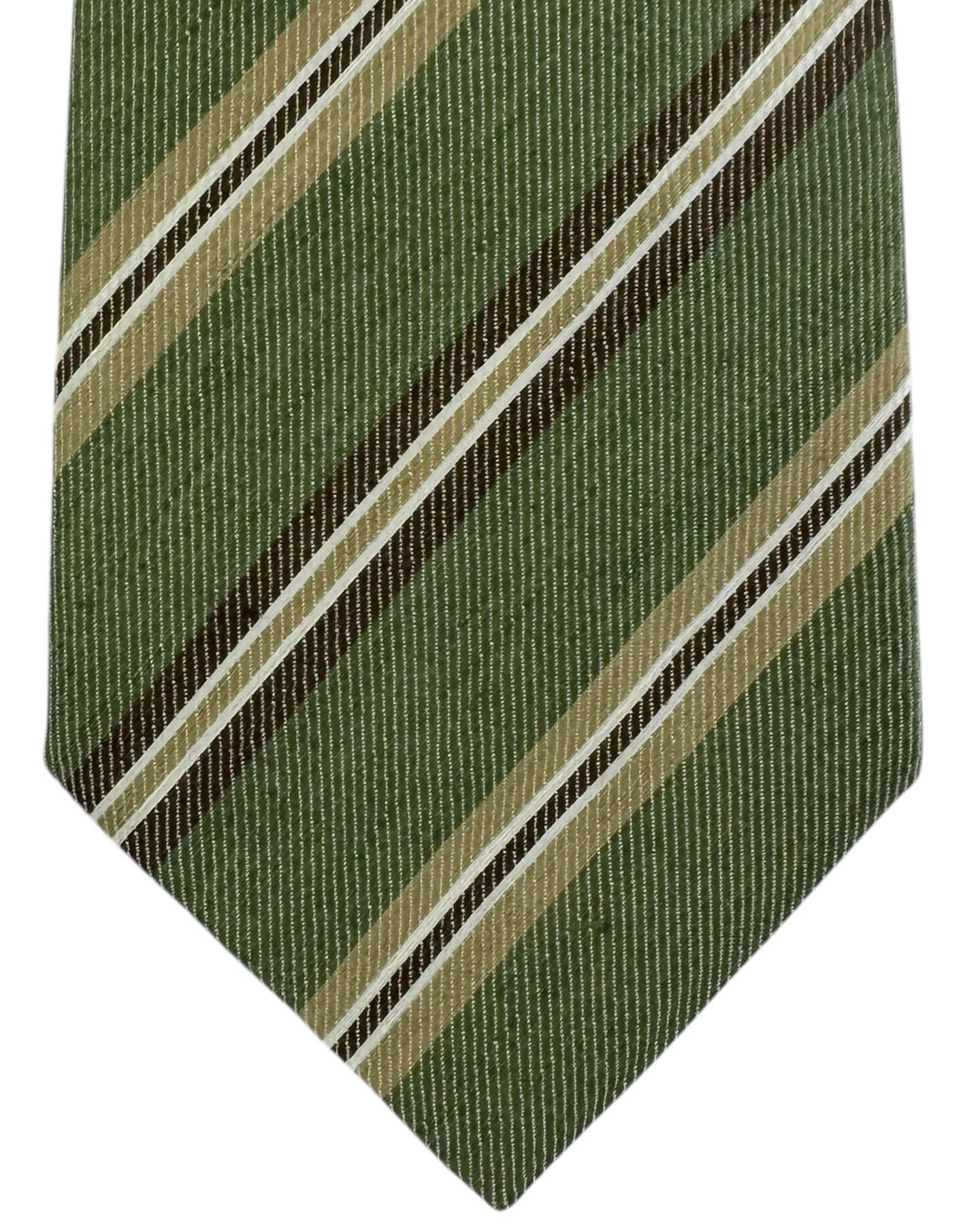 Church's Linen Tie Green Stripes SALE