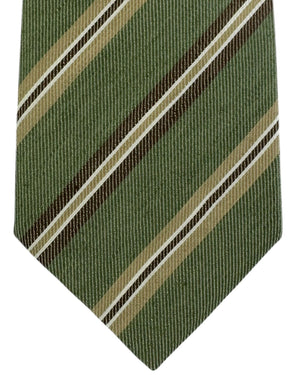 Church's Linen Tie Green Stripes SALE
