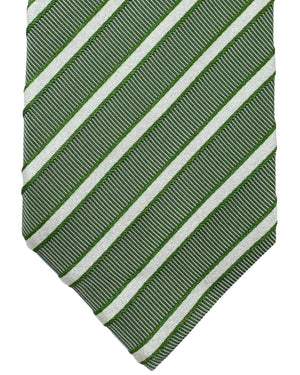 Church's Tie Green White Stripes