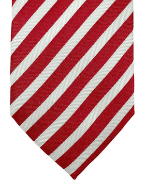 Church's Tie White Red Stripes