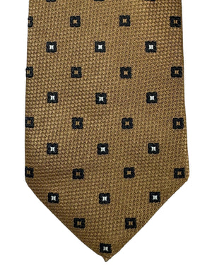 Brunello Cucinelli Silk Necktie Brown Mini Squares