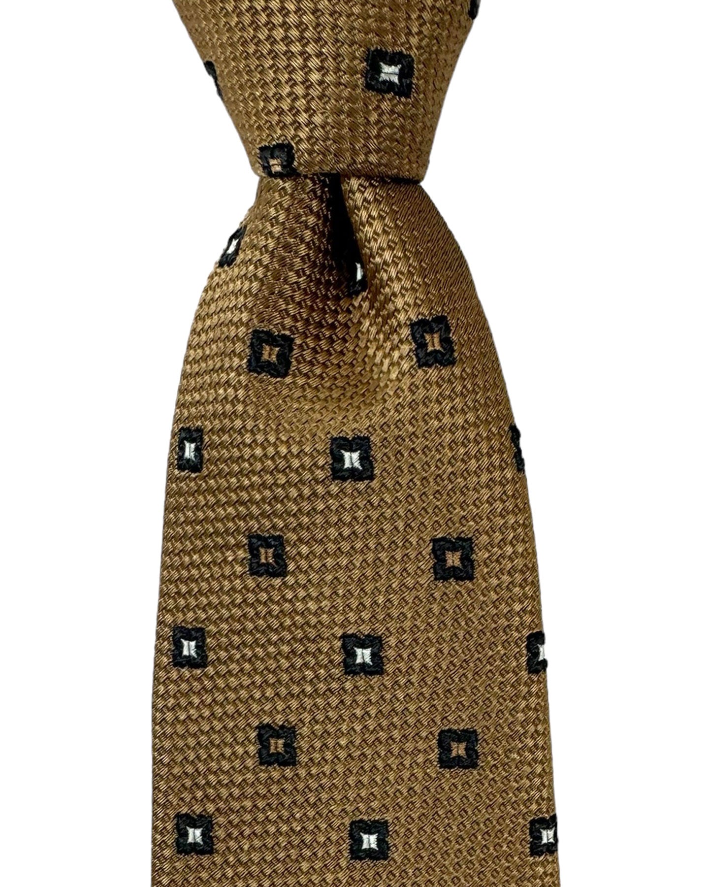 Brunello Cucinelli Silk Necktie Brown Mini Squares