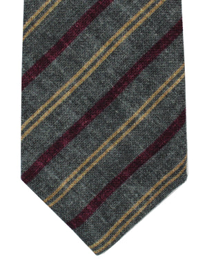 Brunello Cucinelli Wool Tie Stripes Design