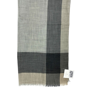 Brunello Cucinelli Scarf Gray Beige Black - Luxury Cashmere Men Shawl