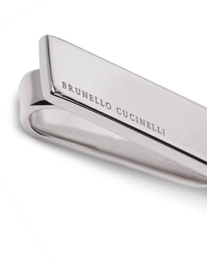 Brunello Cucinelli Sterling Silver Tie Clip