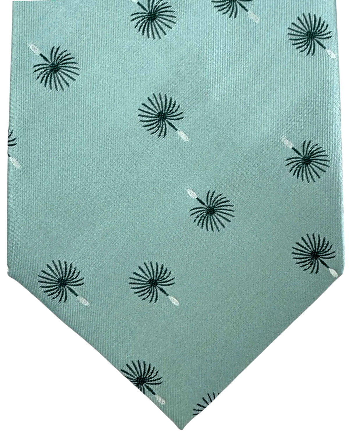 Valextra Silk Tie Dandelion Print - Wide Necktie