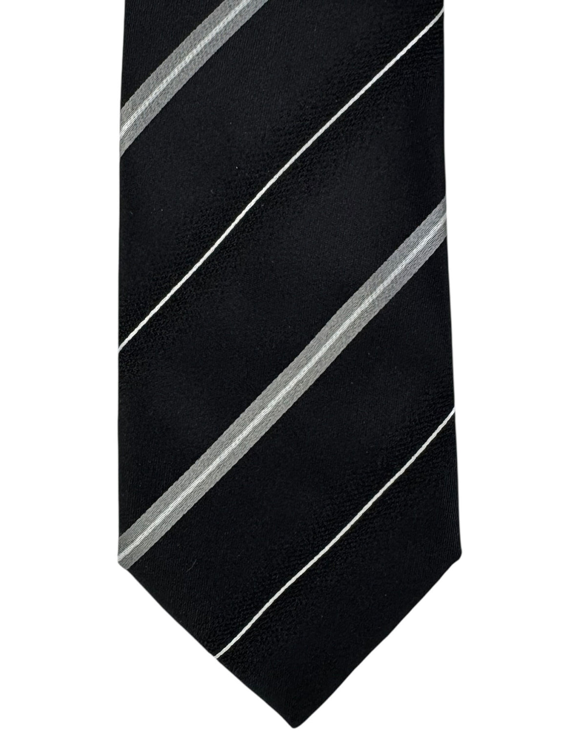 Dolce & Gabbana Skinny Tie Black Gray Stripes