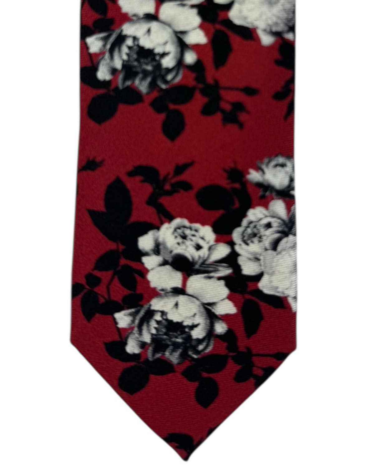 Dolce & Gabbana Skinny Tie Dark Red Floral