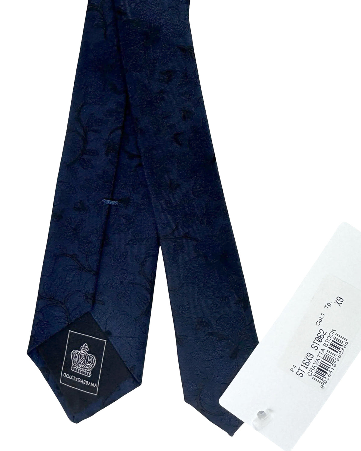 Dolce & Gabbana Skinny Tie Floral Midnight Blue