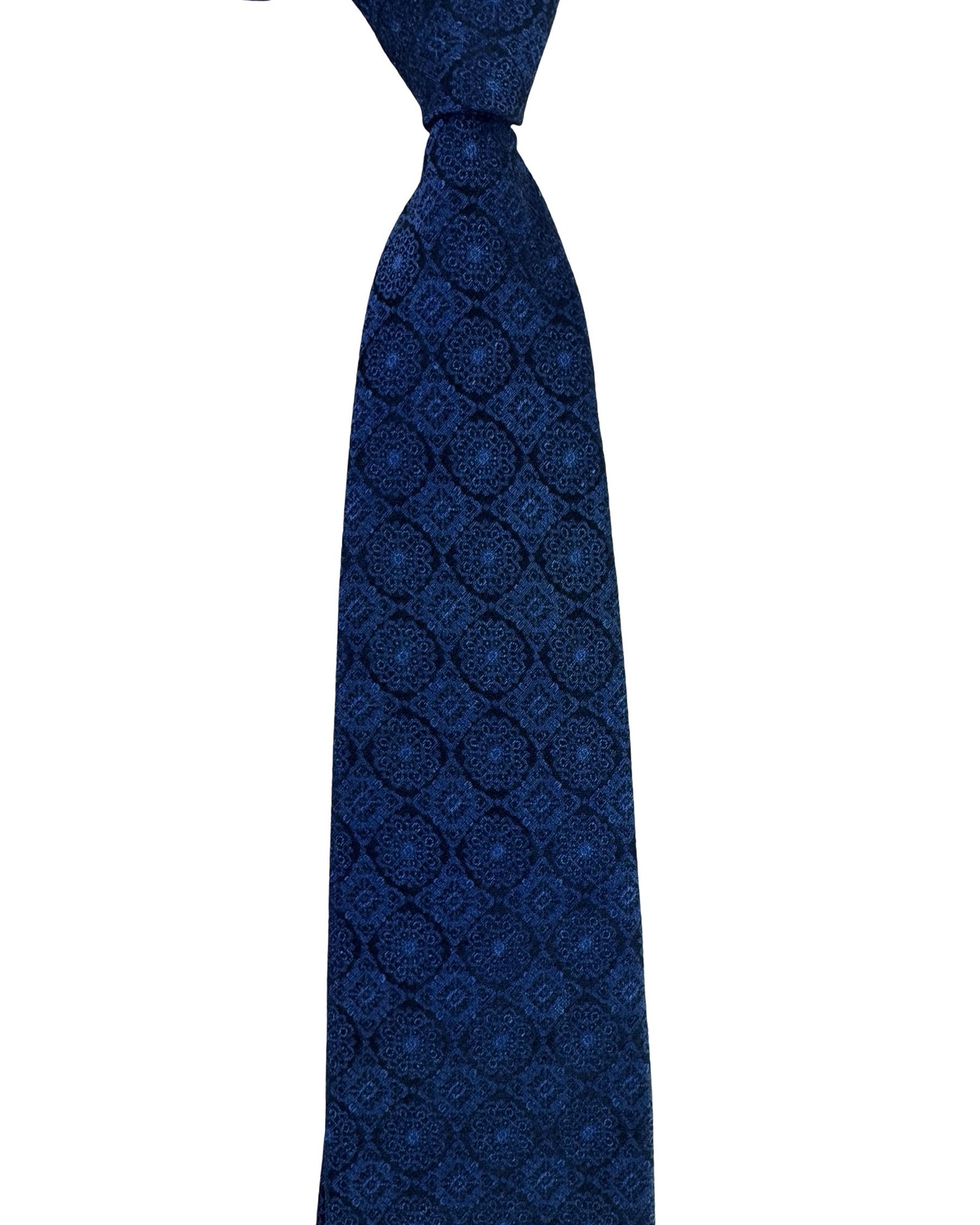 Etro Tie Dark Blue Medallion