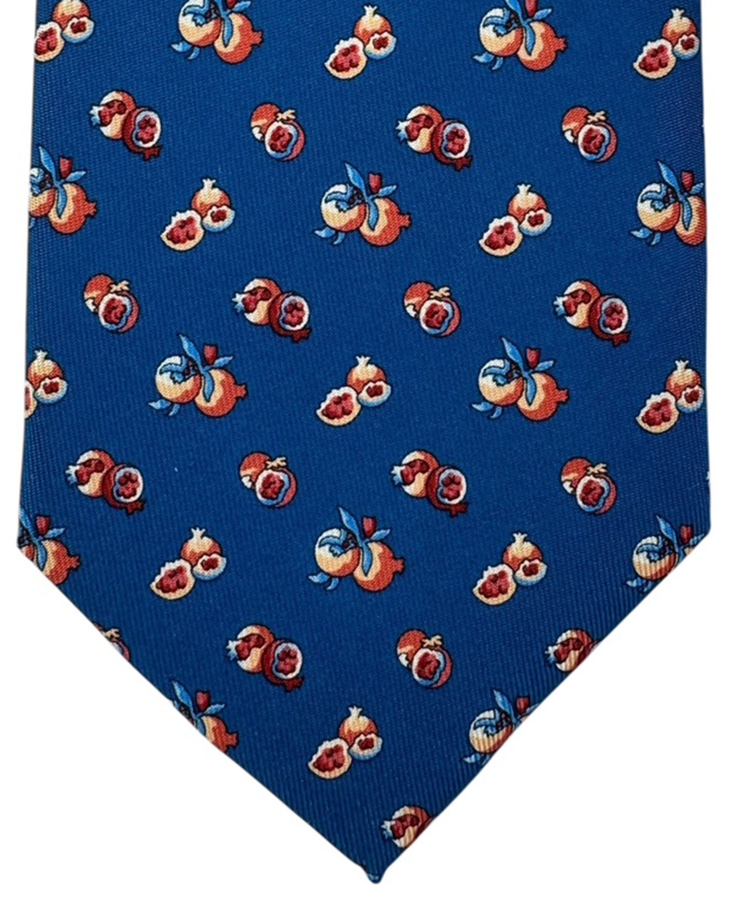 Salvatore Ferragamo Tie Blue Pomegranate Pattern