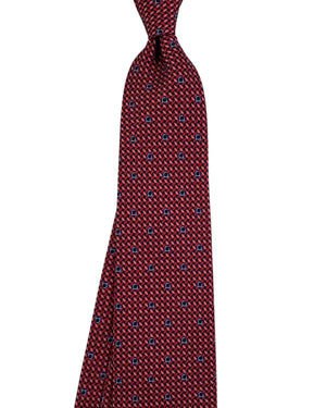 Salvatore Ferragamo Tie Red Pink With Gancini