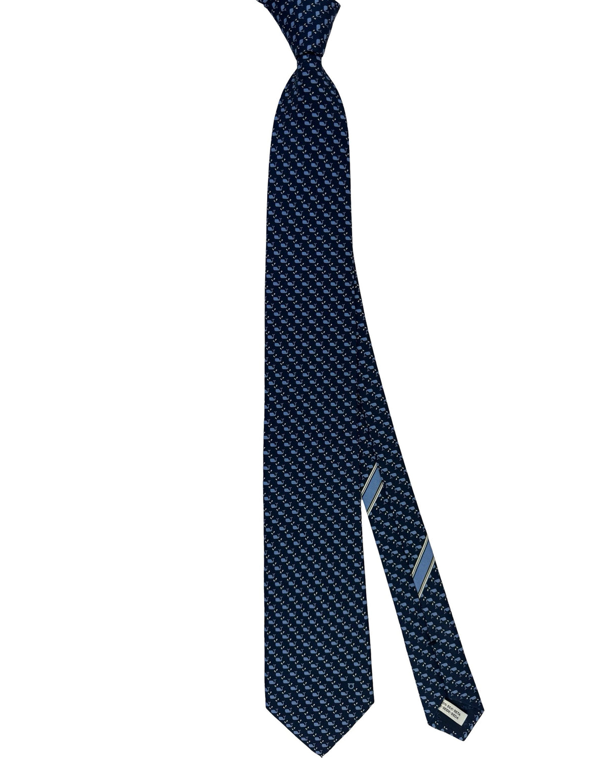 Salvatore Ferragamo Tie Navy Blue Whale - Novelty