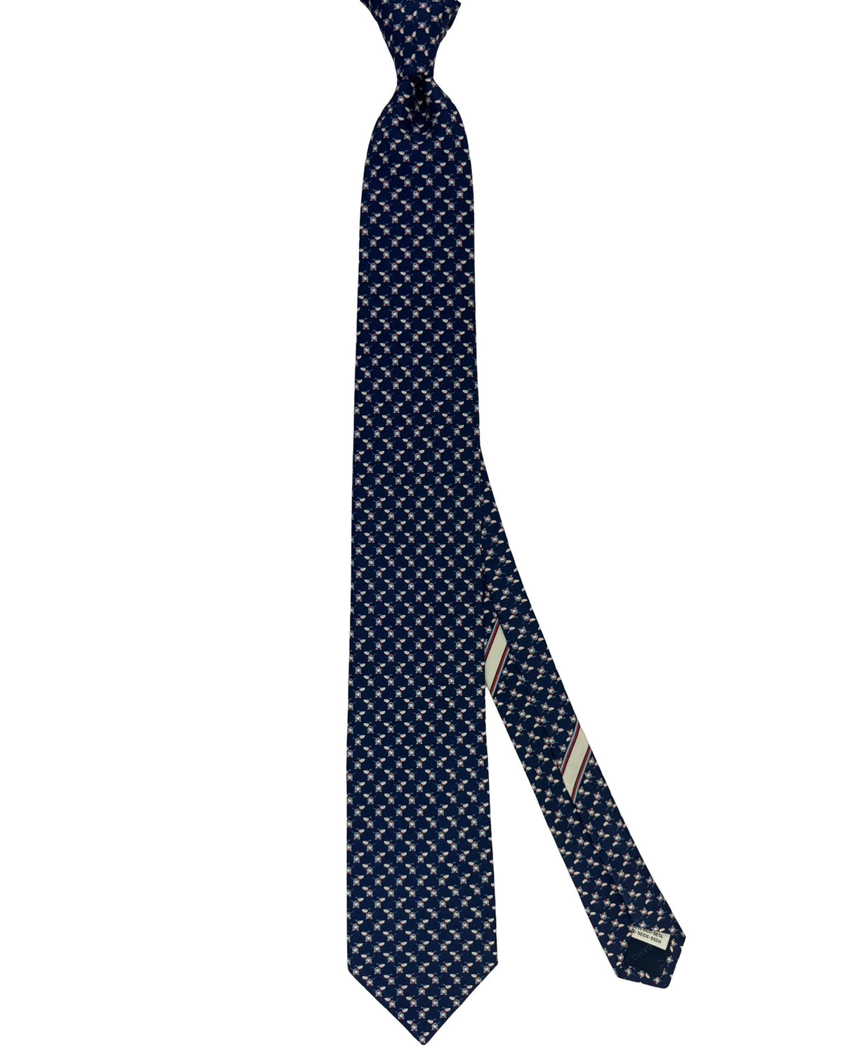 Salvatore Ferragamo Tie Navy Blue Dog & Gancini