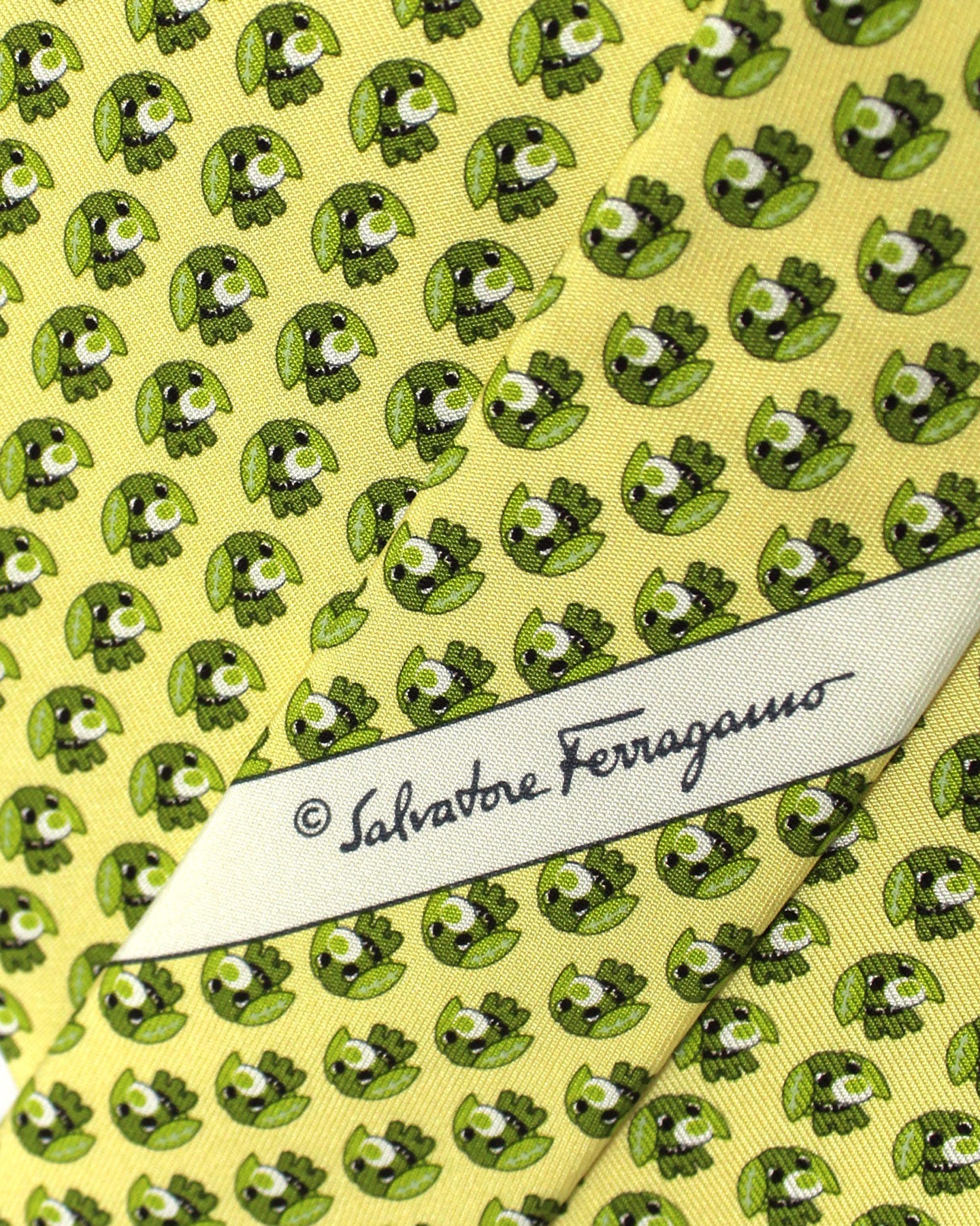 Salvatore Ferragamo Tie Yellow Novelty