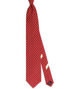 Salvatore Ferragamo Tie Bordeaux Dog Novelty FINAL SALE