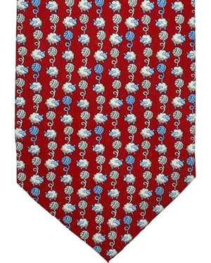 Salvatore Ferragamo Tie Red Sheep