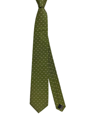 Salvatore Ferragamo Silk Tie Green Whale Sale