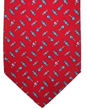 Salvatore Ferragamo Tie Red Candy Design