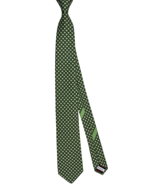 Salvatore Ferragamo Tie Green Chicken Hearts