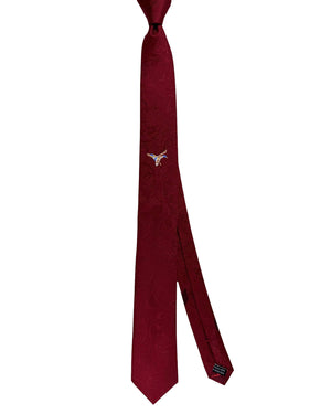 New Ferragamo Narrow Tie Bordeaux Duck